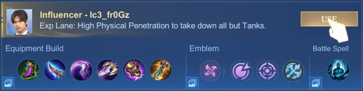 Build Dyrroth oleh Ic3_fr0Gz pada meta oktober 2024